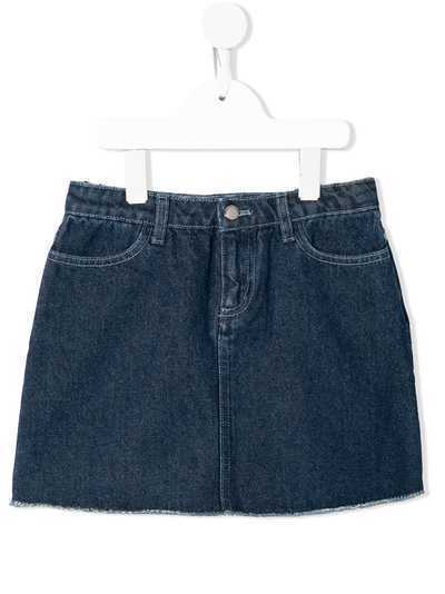 Emporio Armani Kids джинсовая юбка мини с нашивкой