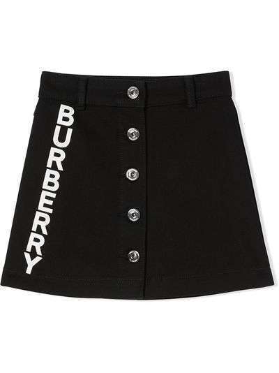 Burberry Kids юбка А-силуэта с логотипом