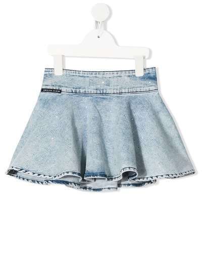 Philipp Plein джинсовая расклешенная юбка мини