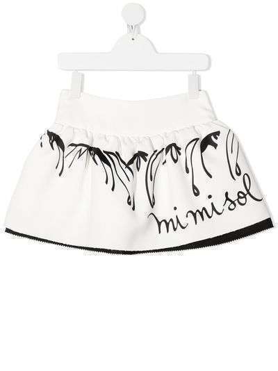 Mi Mi Sol юбка с абстрактным принтом