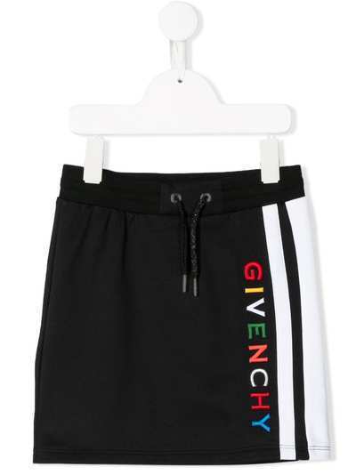Givenchy Kids трикотажная юбка с логотипом