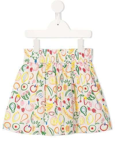 Stella McCartney Kids юбка с принтом фруктов