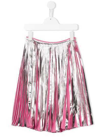 Marni Kids плиссированная юбка с эффектом металлик