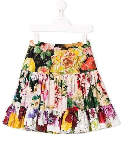 Dolce & Gabbana Kids юбка с цветочным узором
