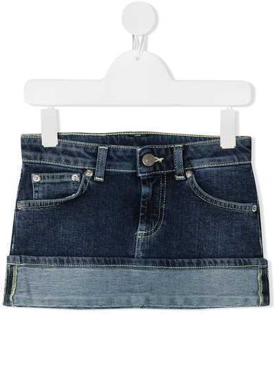 Dondup Kids джинсовая юбка мини с подворотами