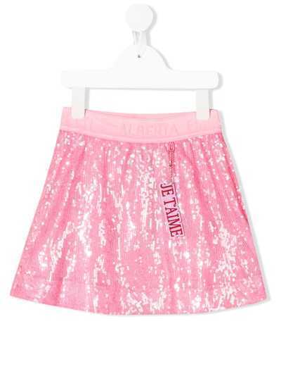 Alberta Ferretti Kids юбка мини с пайетками