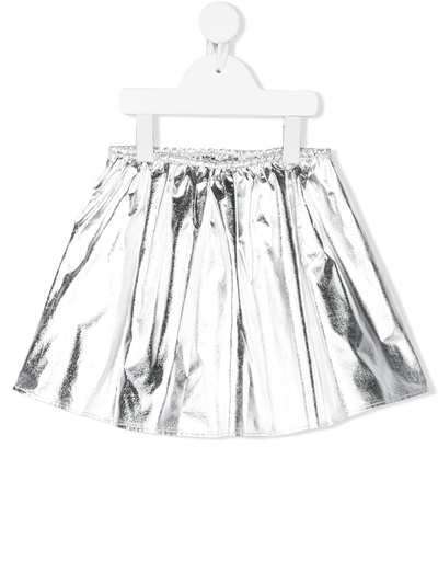 Douuod Kids юбка со складками и эффектом металлик