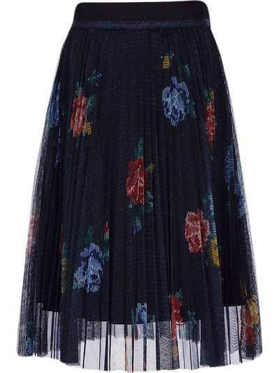 Lapin House юбка из тюля с цветочным принтом
