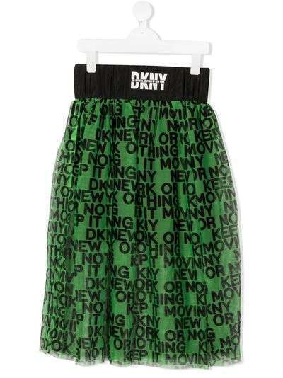 Dkny Kids пышная юбка с логотипом