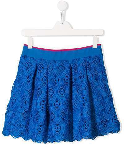 Alberta Ferretti Kids плиссированная юбка с вышивкой