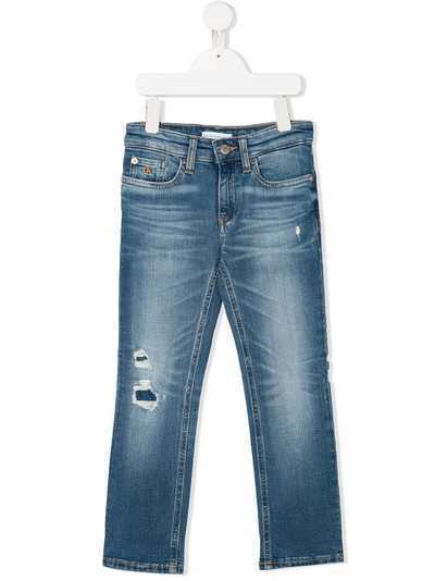 Calvin Klein Kids джинсы средней посадки с эффектом потертости
