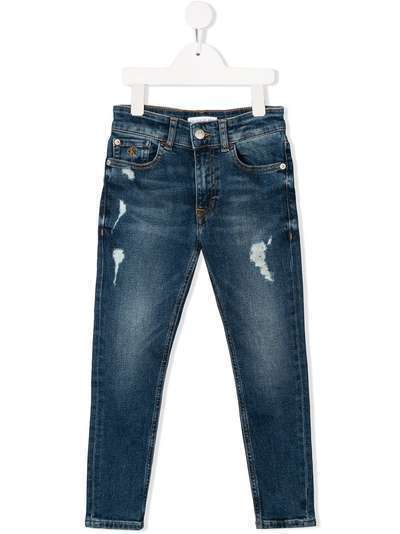 Calvin Klein Kids прямые джинсы с эффектом потертости