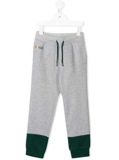 Kenzo Kids двухцветные спортивные брюки с логотипом