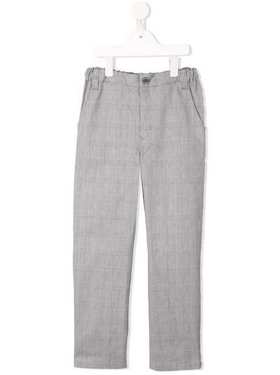 Familiar plaid tailored trousers