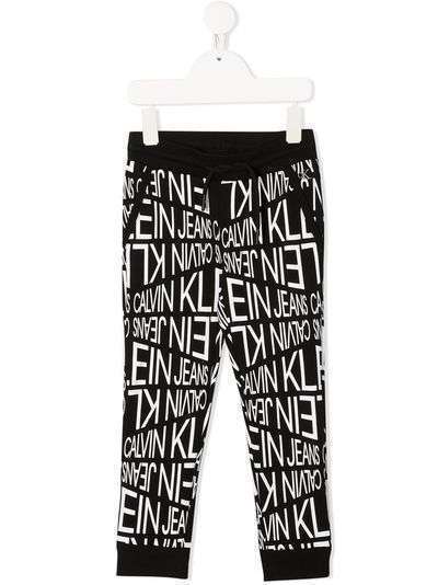 Calvin Klein Kids спортивные брюки с графичным принтом