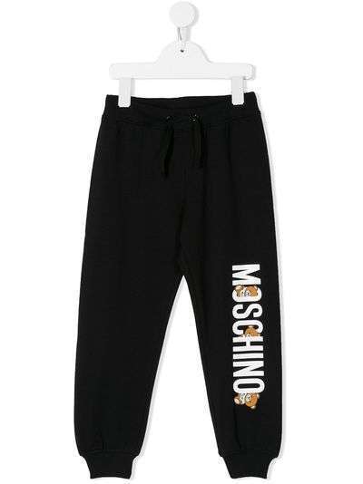 Moschino Kids спортивные брюки из джерси с логотипом Teddy