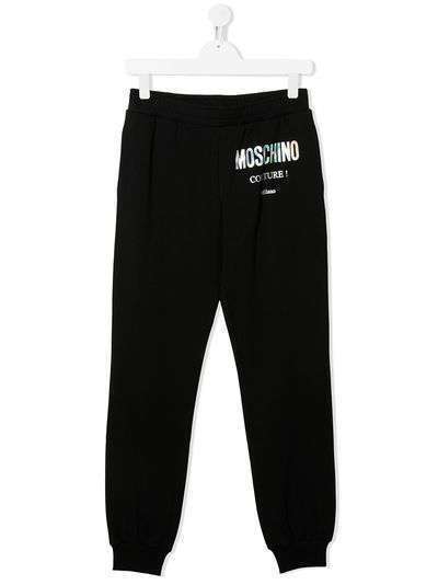 Moschino Kids спортивные брюки с логотипом