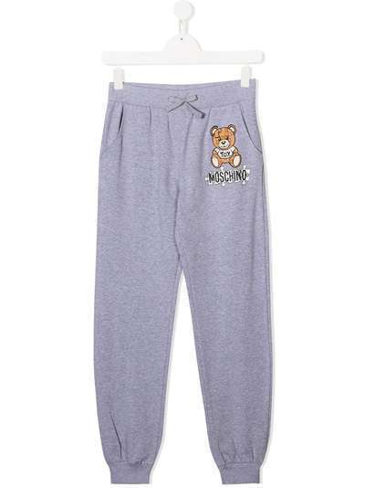 Moschino Kids спортивные брюки с принтом Teddy Bear