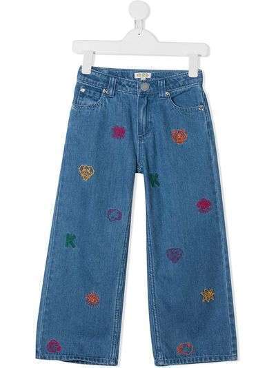 Kenzo прямые джинсы с вышивкой