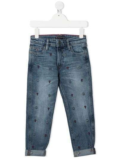 Tommy Hilfiger Junior джинсы с вышитым логотипом