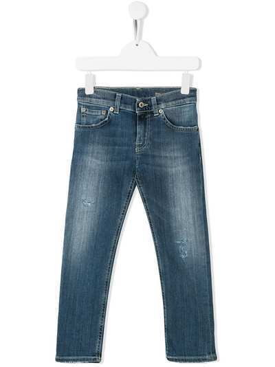 Dondup Kids джинсы прямого кроя с эффектом потертости