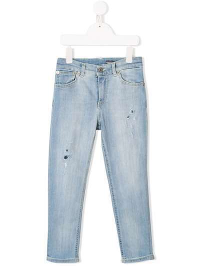 Dondup Kids джинсы скинни с эффектом потертости