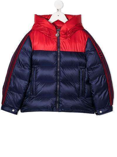 Moncler Kids пуховик в стиле колор-блок