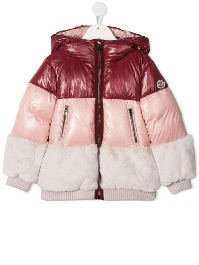 Moncler Kids куртка в стиле колор-блок