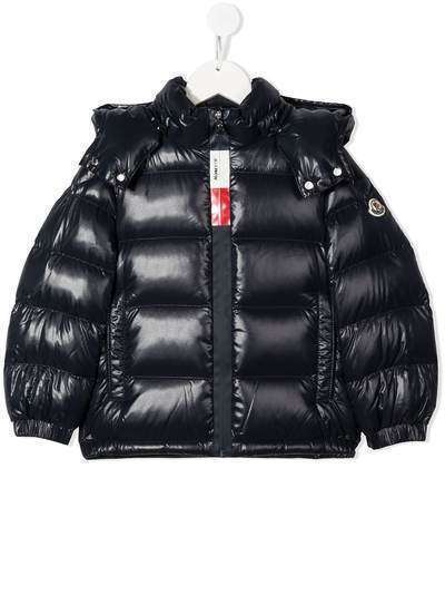 Moncler Kids пуховик на молнии с длинными рукавами