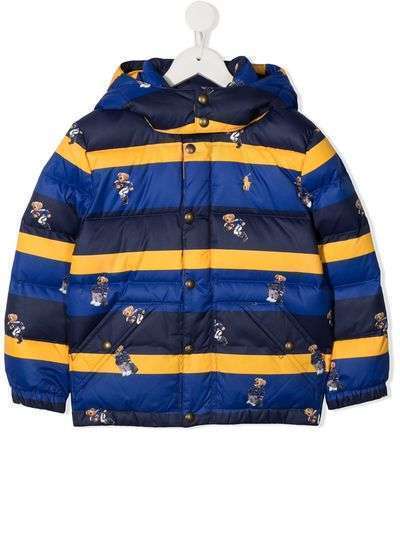 Ralph Lauren Kids пуховик с принтом Teddy Bear