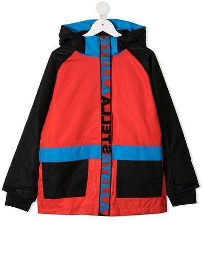 Stella McCartney Kids лыжная куртка в стиле колор-блок