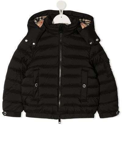 Burberry Kids пуховик с капюшоном