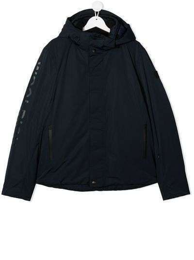 Woolrich Kids куртка с капюшоном и логотипом