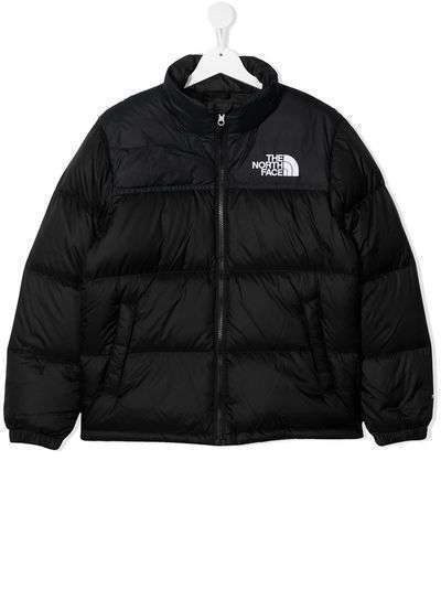 The North Face Kids стеганая куртка с высоким воротником