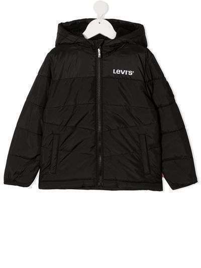 Levi's Kids стеганое пальто с капюшоном