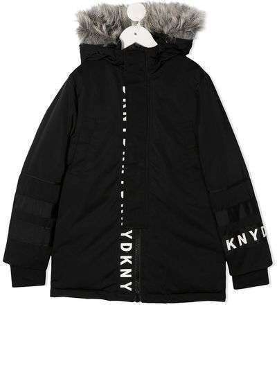 Dkny Kids пальто с логотипом