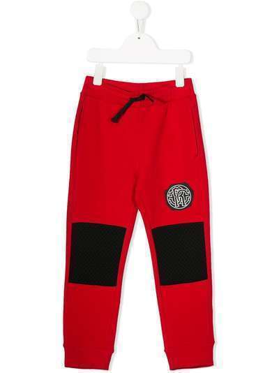 Roberto Cavalli Junior спортивные брюки со вставками и логотипом
