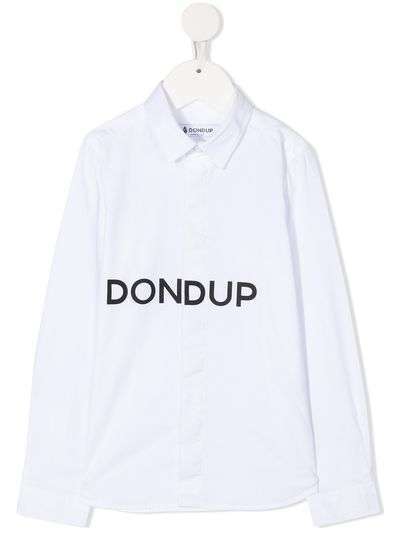 Dondup Kids поплиновая рубашка с логотипом