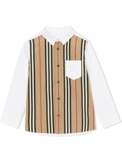 Burberry Kids рубашка в полоску Icon Stripe