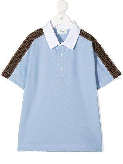 Fendi Kids рубашка поло с логотипом FF