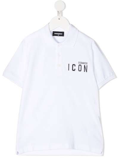 Dsquared2 Kids рубашка поло с логотипом Icon на груди