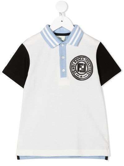 Fendi Kids рубашка поло с логотипом FF