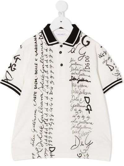 Dolce & Gabbana Kids рубашка поло с принтом