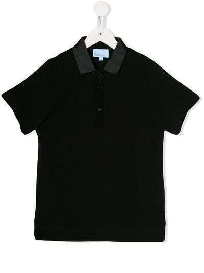 LANVIN Enfant рубашка-поло с контрастным воротником