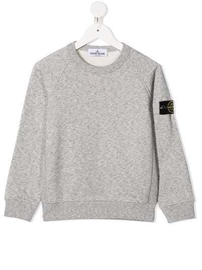 Stone Island Junior толстовка с нашивкой-логотипом