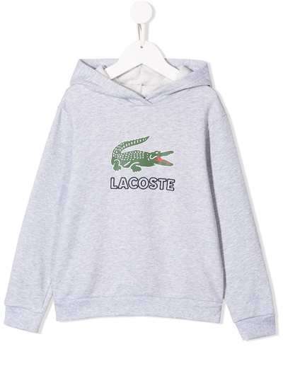 Lacoste Kids толстовка с капюшоном и принтом логотипа