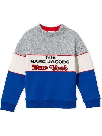 The Marc Jacobs Kids толстовка в стиле колор-блок с логотипом