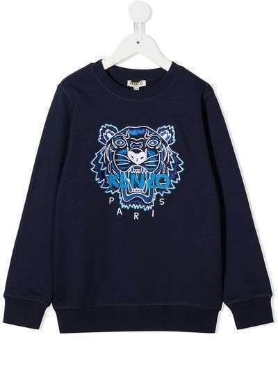 Kenzo Kids cotton sweatshirt with logo embroidery