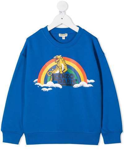 Kenzo Kids толстовка с графичным принтом Rainbow