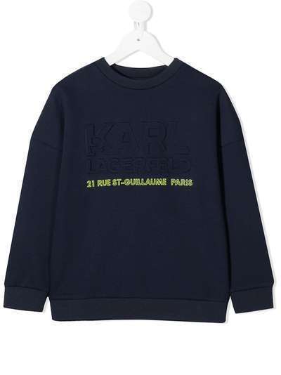 Karl Lagerfeld Kids толстовка с тисненым логотипом